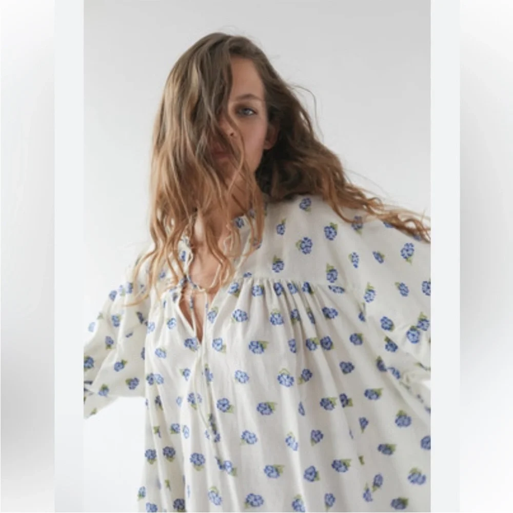 Urban outfitters Jai Embroidered Babydoll Mini Frock Dress - Picture 4 of 6